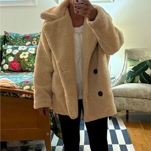 Free People Tan Teddy Jacket